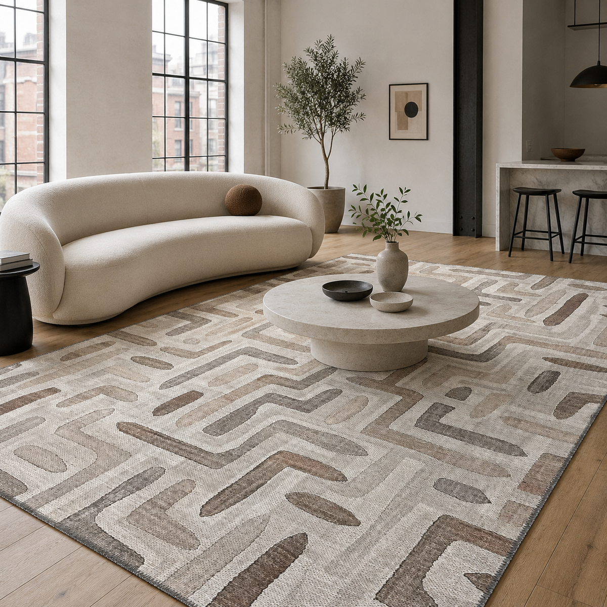 Warm Neutral Interiors: How to Layer Beige, Cream and Brown Rugs – Netline Home Journal