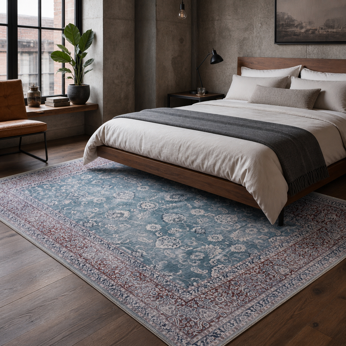 Linked Patina Navy Blue Vintage Washable Rug – Netline Home guide