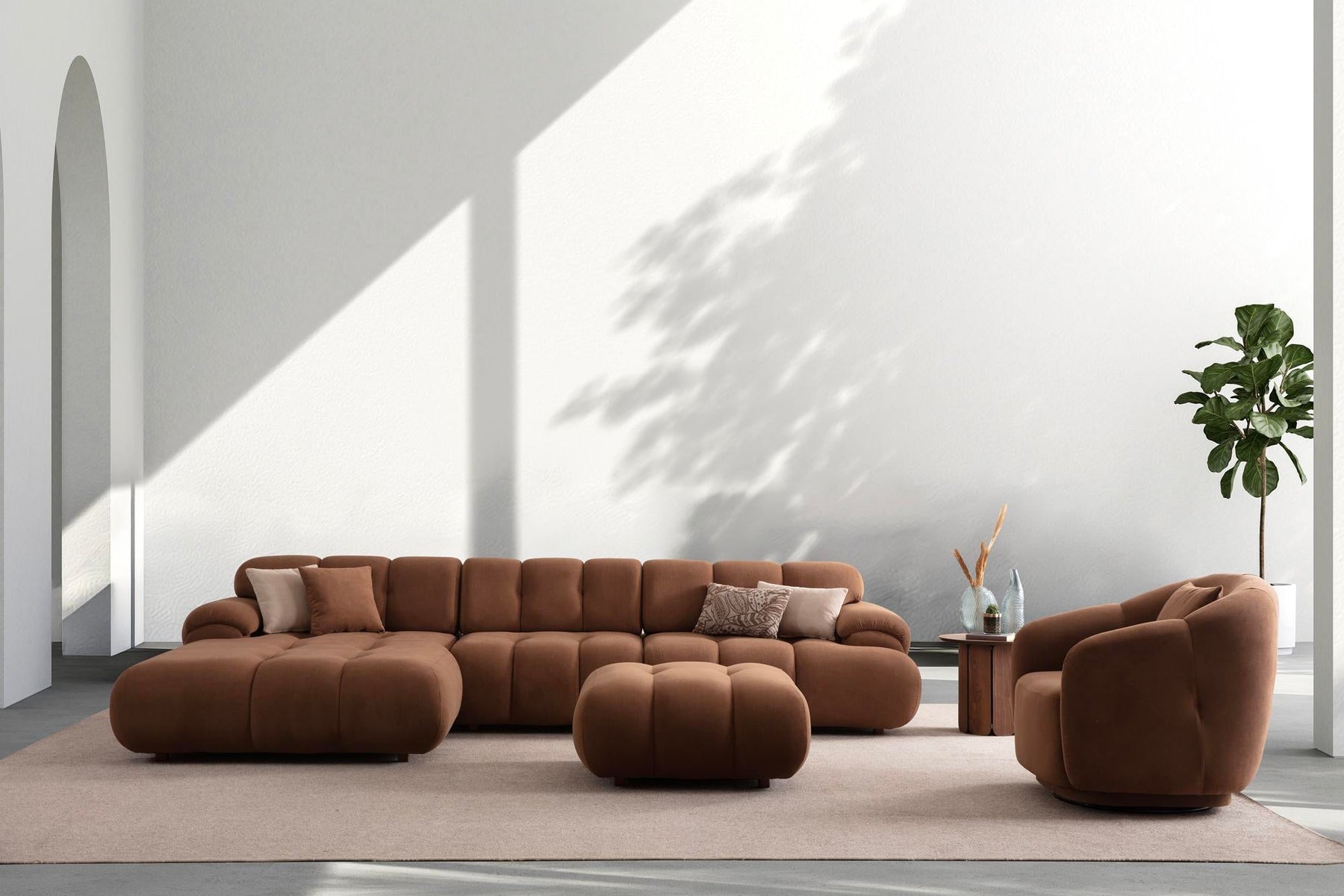 New Hestia Modular Sleeper Corner Sofa Set (SG) by Netline Interiors