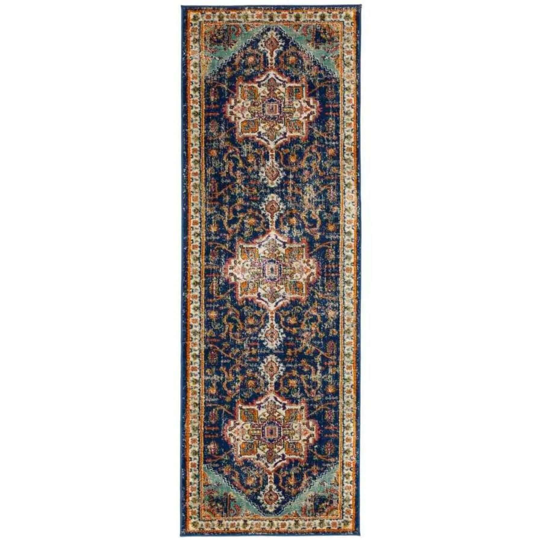 Granada Multicolour Vintage Rug – Emerald