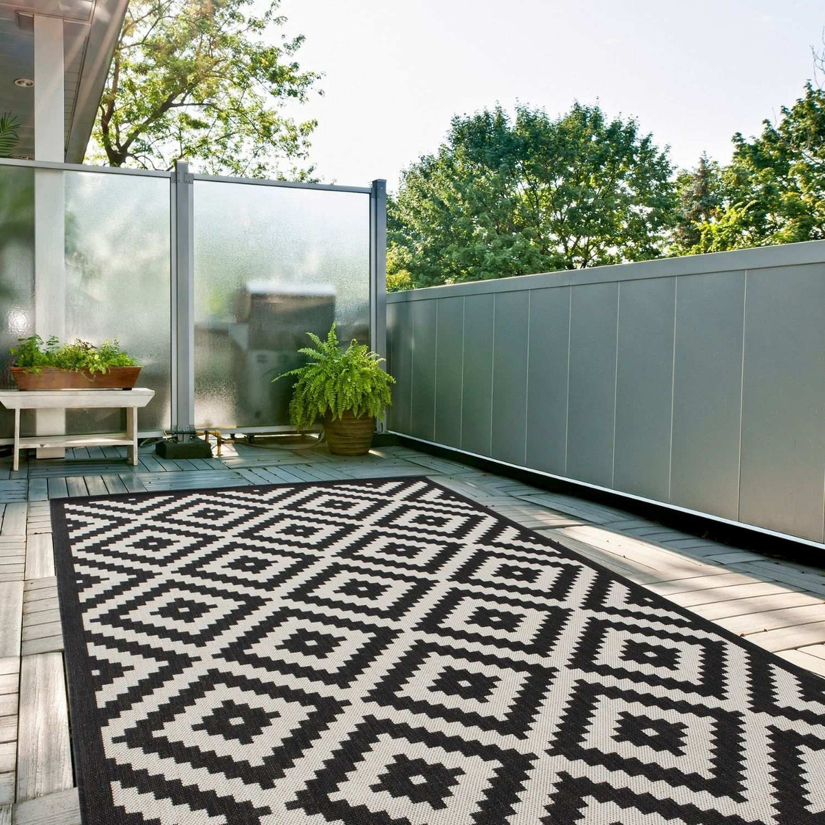 Ecology Outdoor Rug Black – 100bl