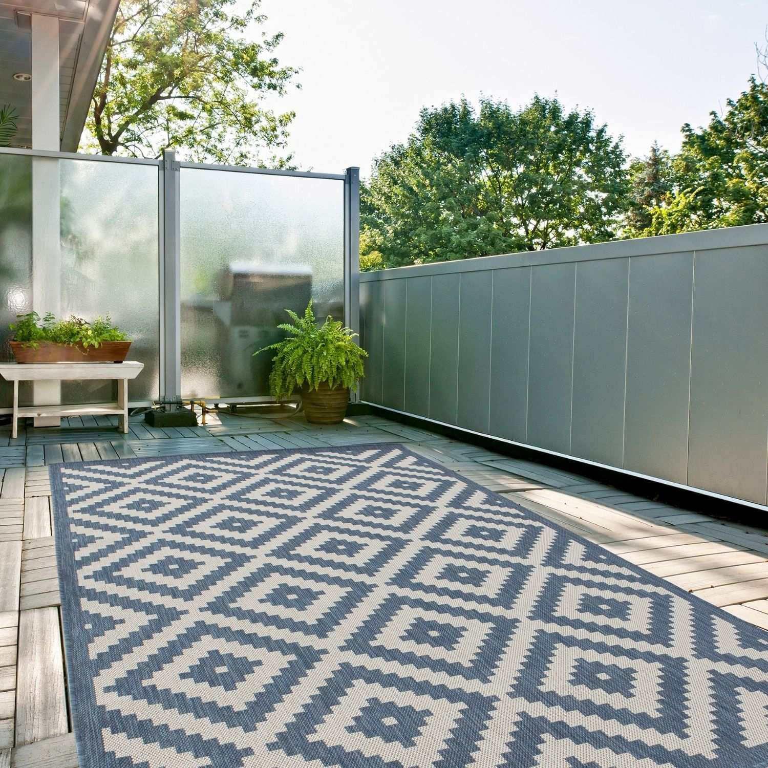 Ecology Outdoor Rug Blue – 100blu