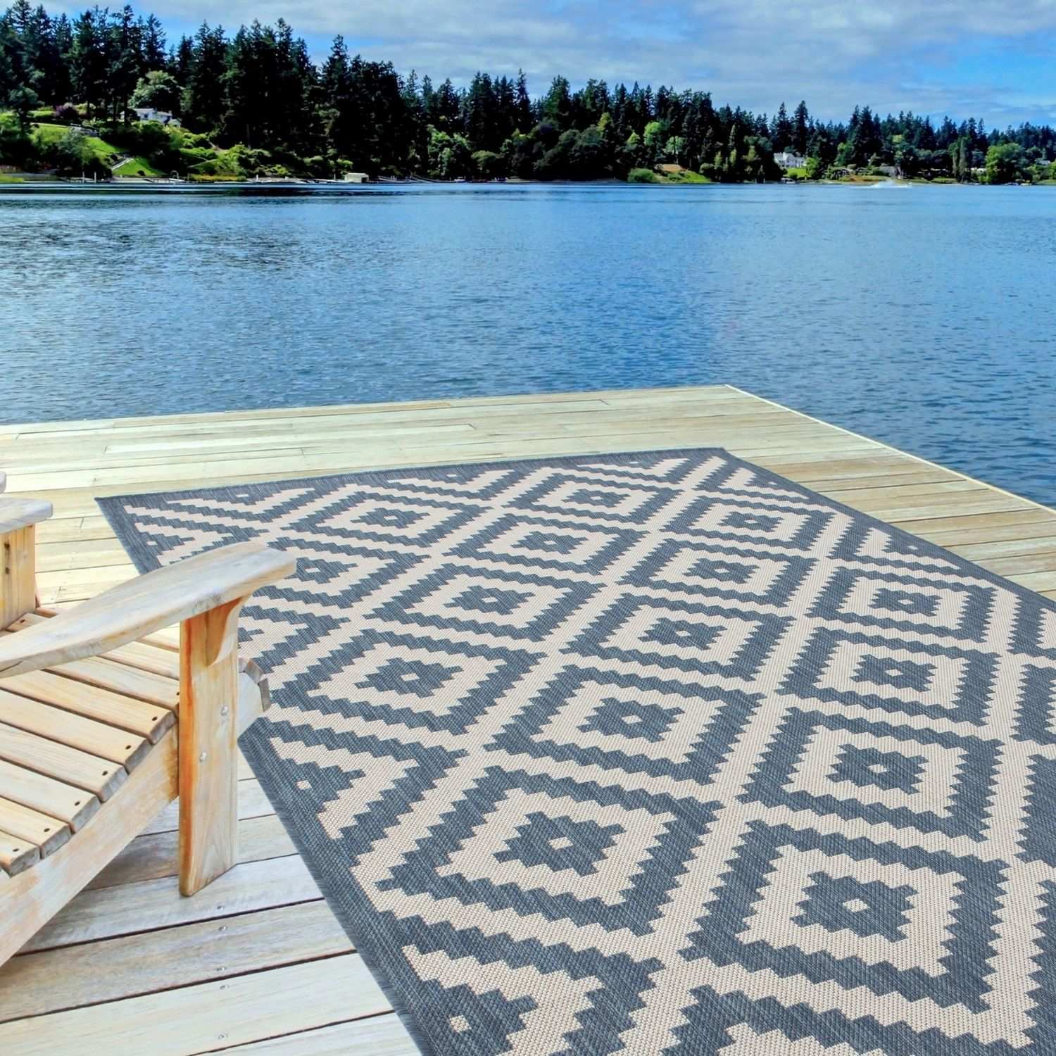 Ecology Outdoor Rug Blue – 100blu