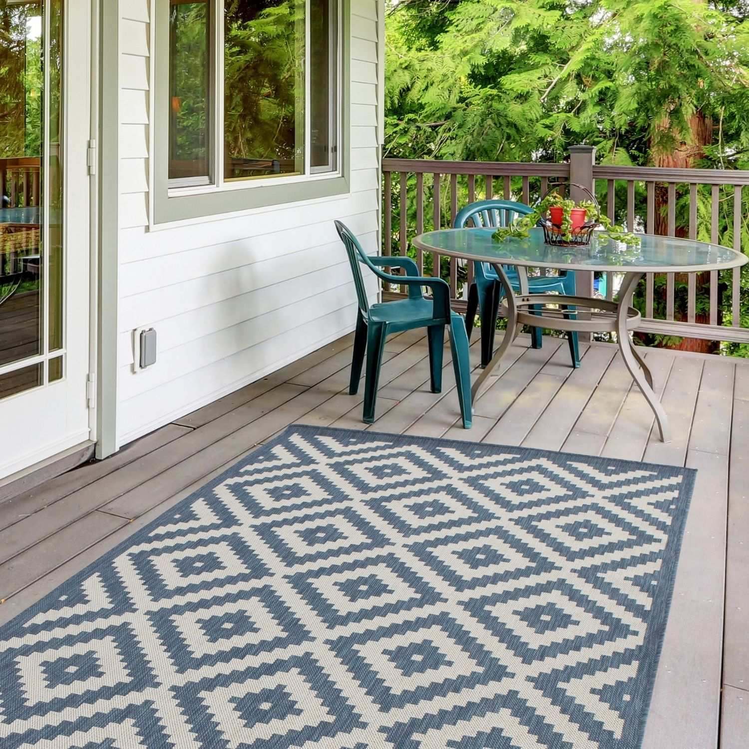 Ecology Outdoor Rug Blue – 100blu