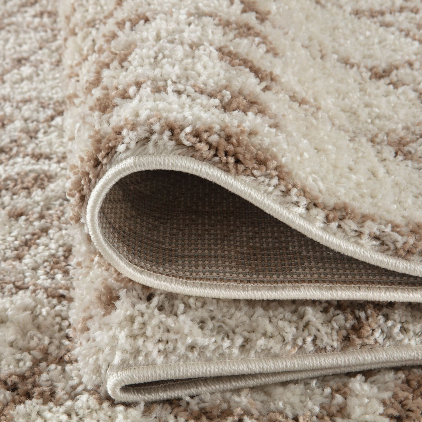Moroccan Ivory Beige Shaggy Rug – 1030
