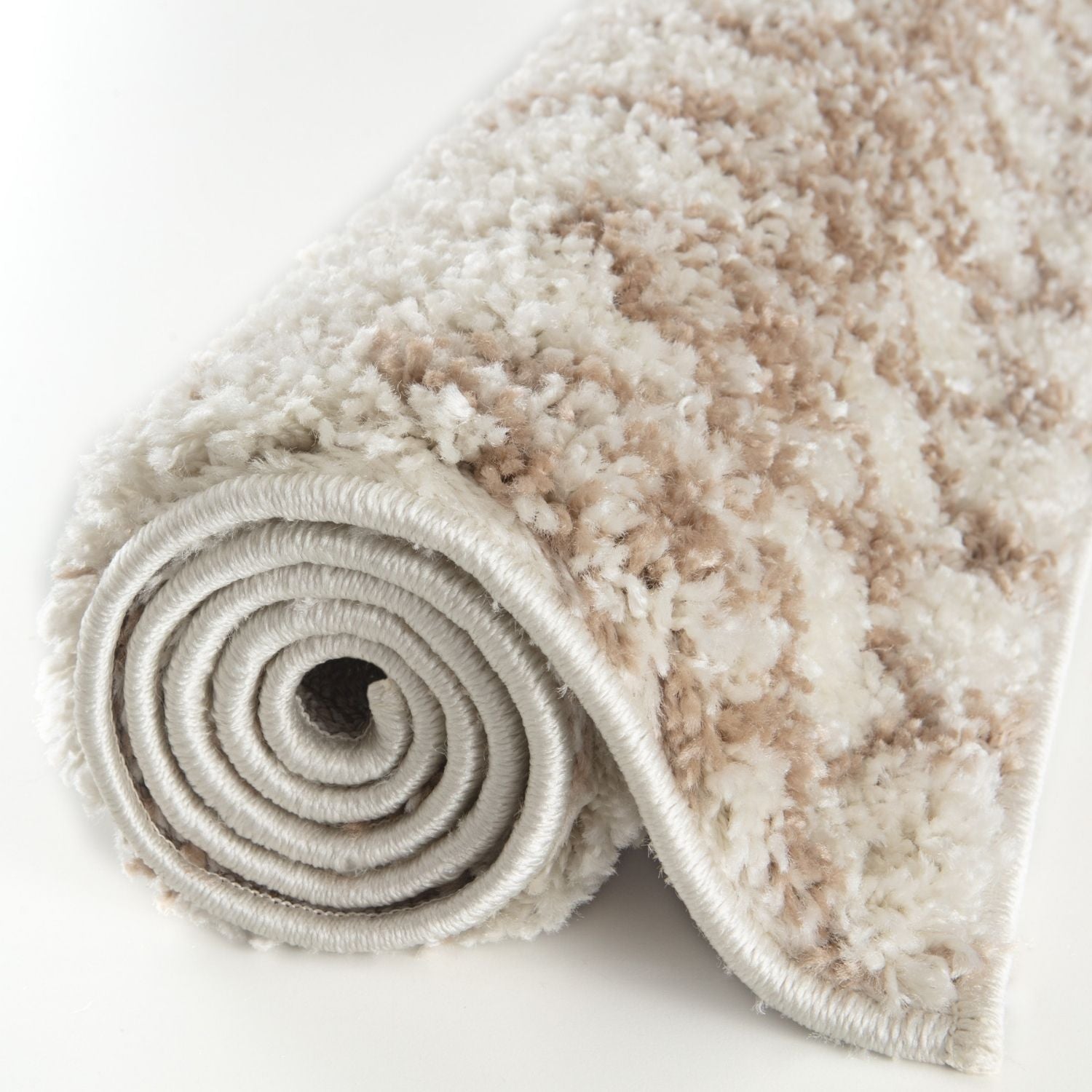 Moroccan Ivory Beige Shaggy Rug – 1030