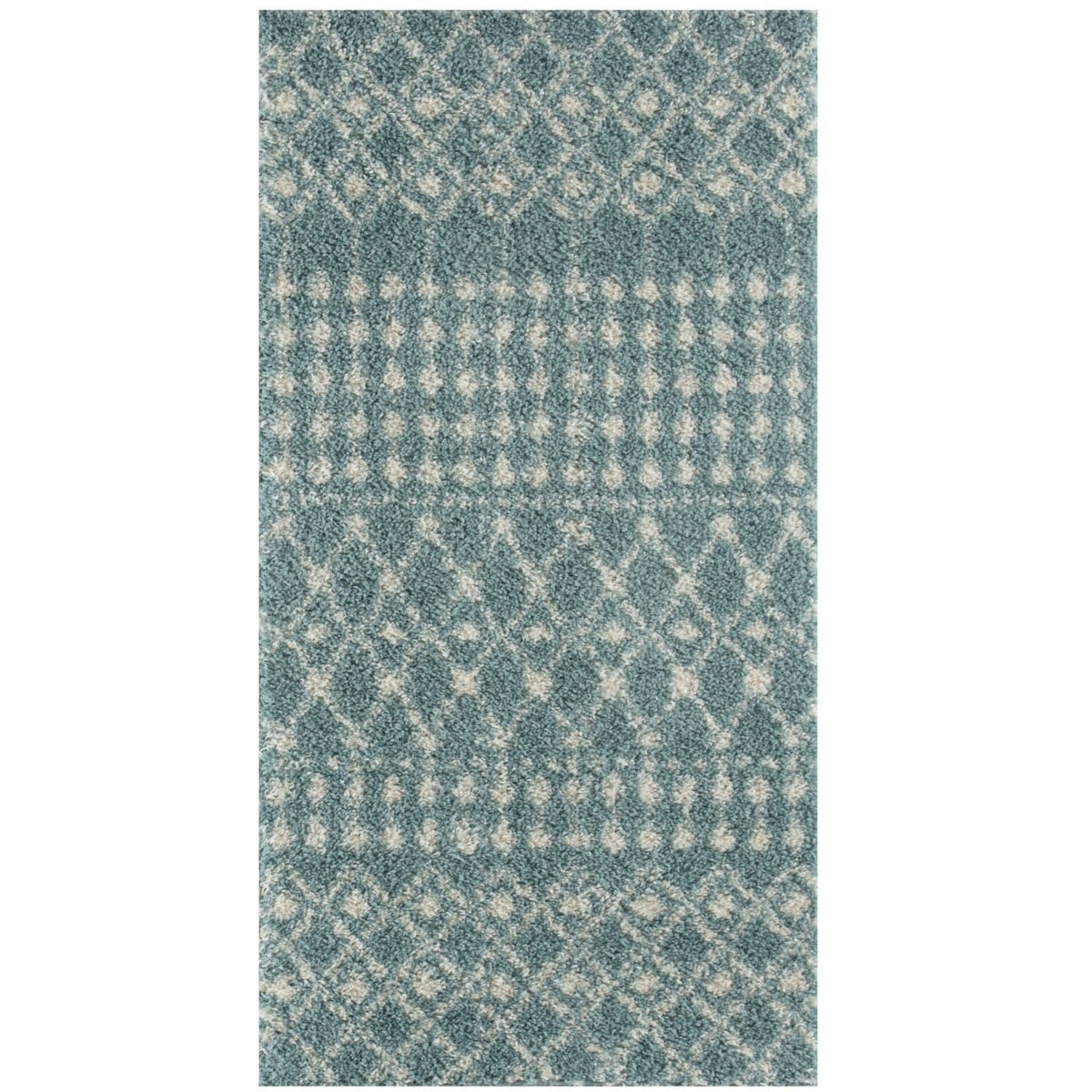 Moroccan Duck Egg Blue Shaggy Rug – 1050