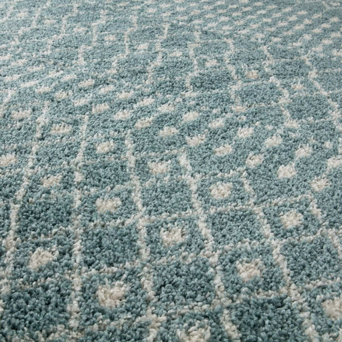 Moroccan Duck Egg Blue Shaggy Rug – 1050