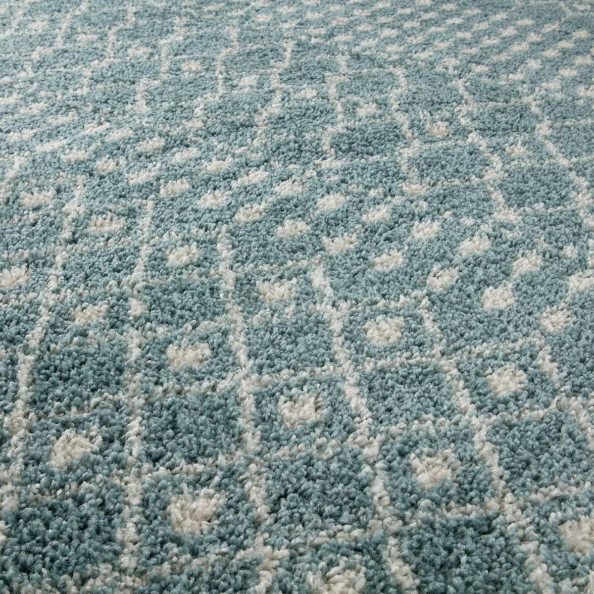 Moroccan Duck Egg Blue Shaggy Rug – 1050