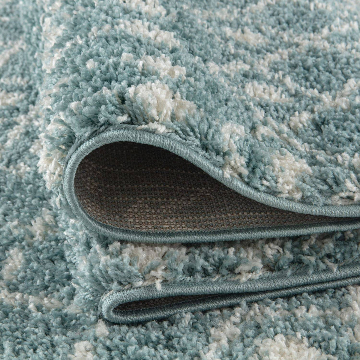 Moroccan Duck Egg Blue Shaggy Rug – 1050