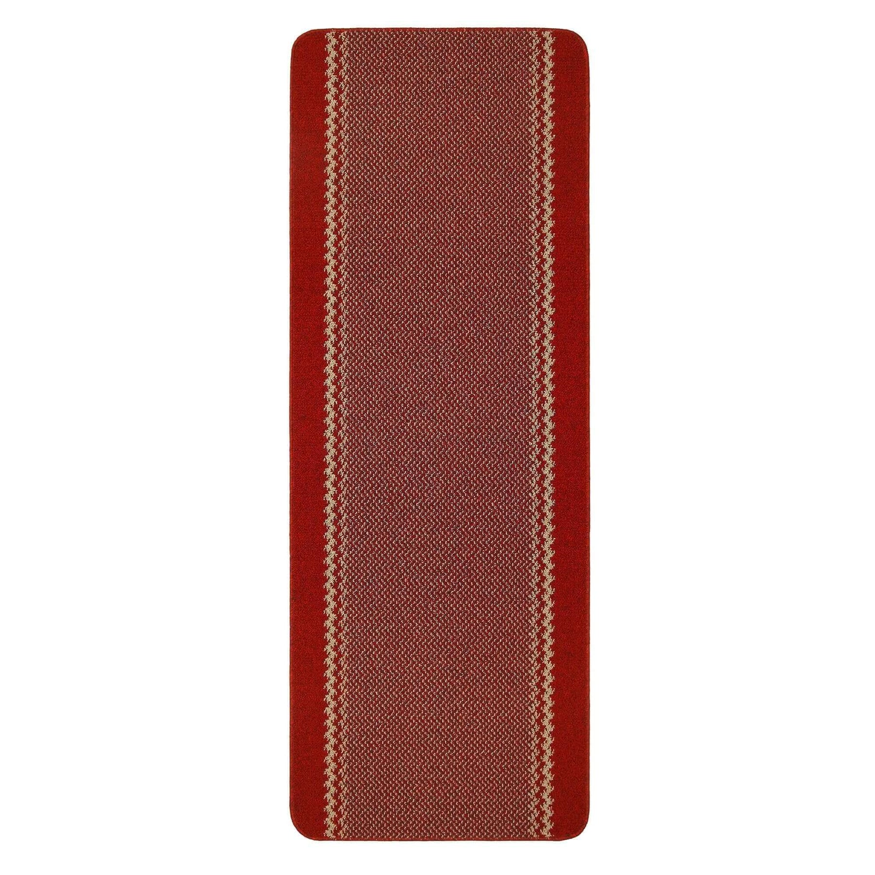 Washable Designer Bordered Red Rug – 116R