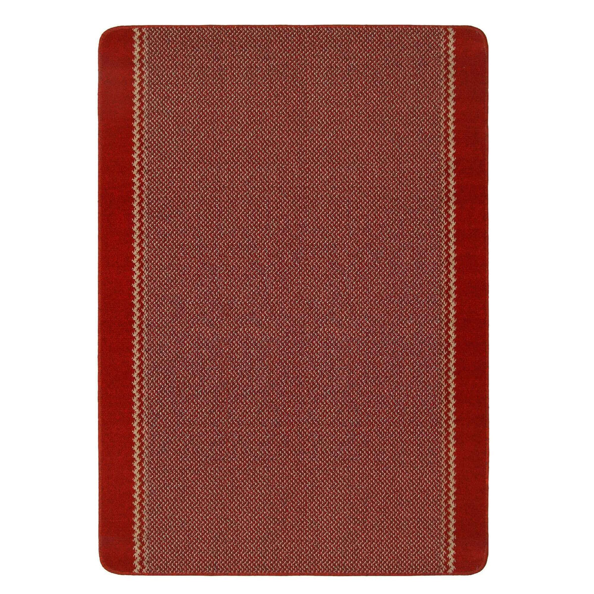 Washable Designer Bordered Red Rug – 116R