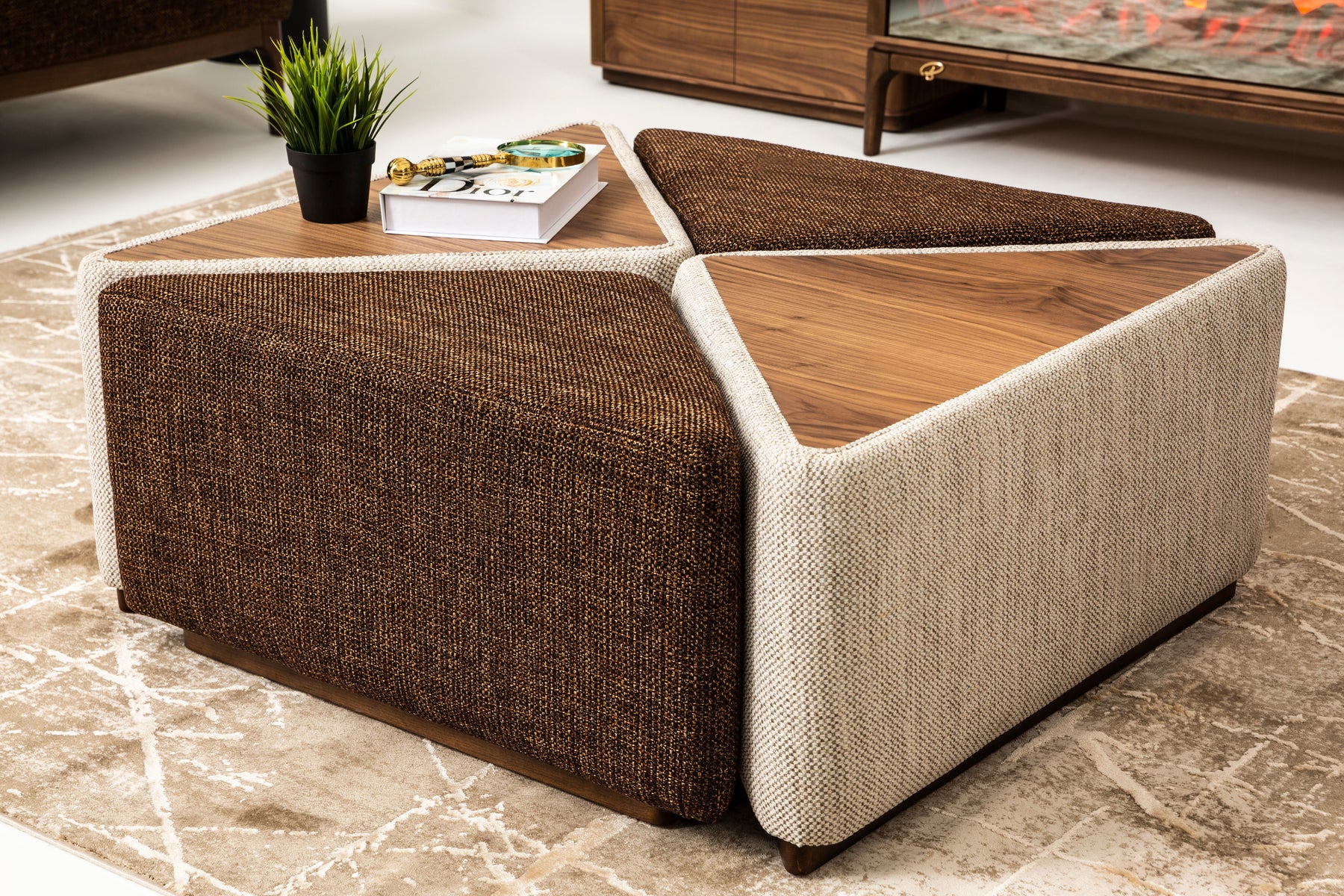 Aston Coffee Table Set – Modular Style, Smart Functionality by Netline Interiors