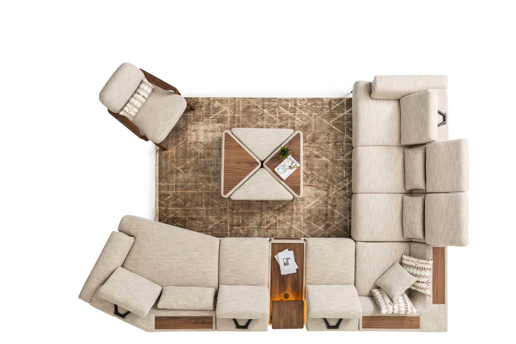 Aston Coffee Table Set – Modular Style, Smart Functionality by Netline Interiors