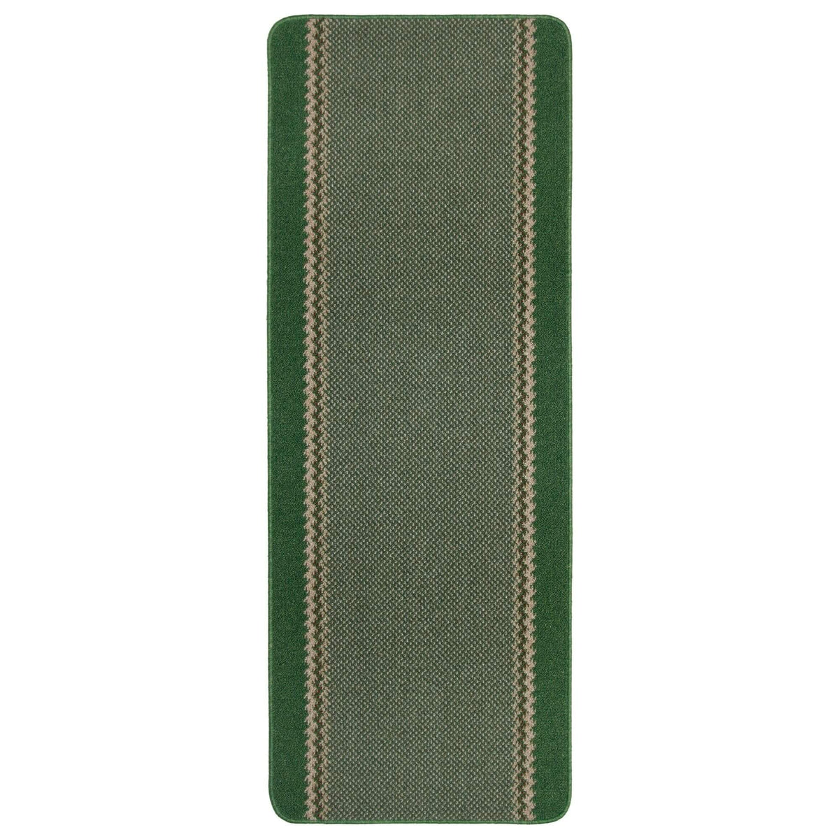 Washable Designer Bordered Green Rug – 116Gr