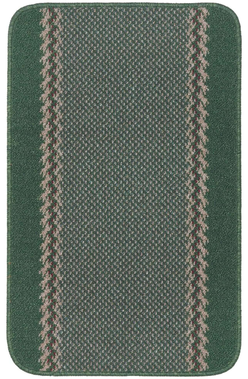 Washable Designer Bordered Green Rug – 116Gr