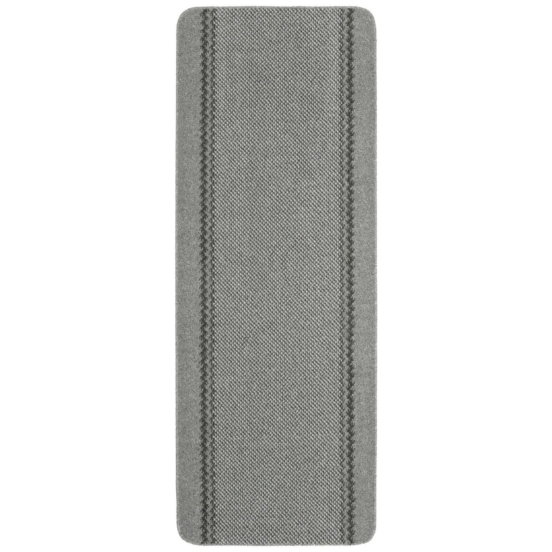 Washable Designer Bordered Grey Rug – 116G