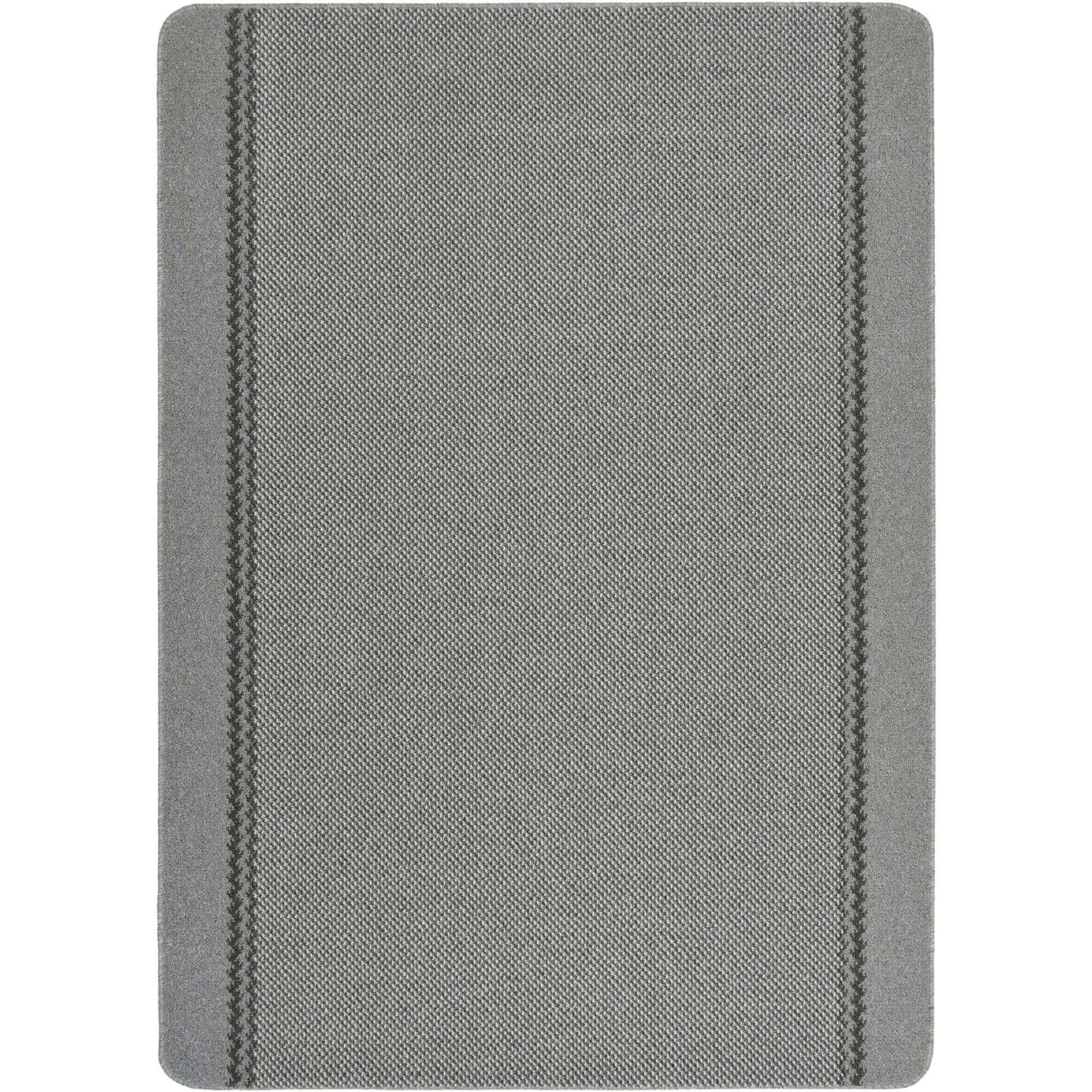Washable Designer Bordered Grey Rug – 116G