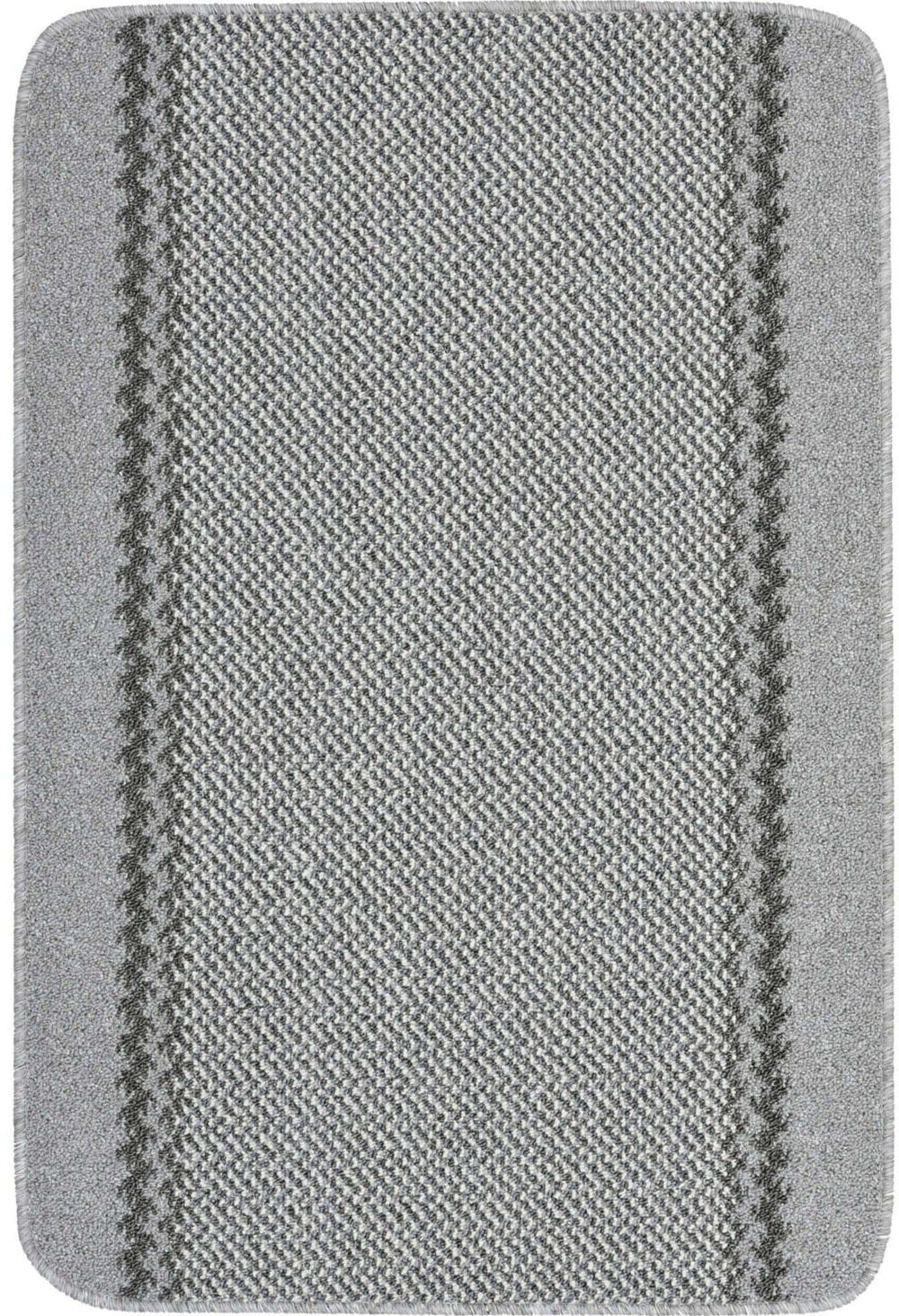 Washable Designer Bordered Grey Rug – 116G