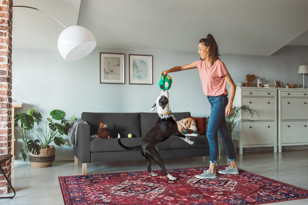 Black and white geometric patchwork washable rug by Netline Home, showcasing a modern design with bold patterns.