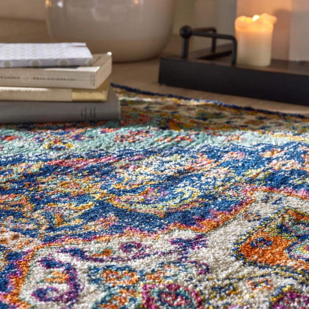 Granada Multicolour Vintage Rug – Emerald