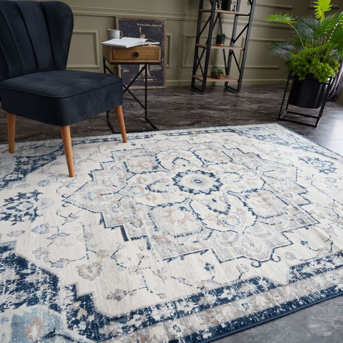 Montana Vintage Navy Rugs – 4000