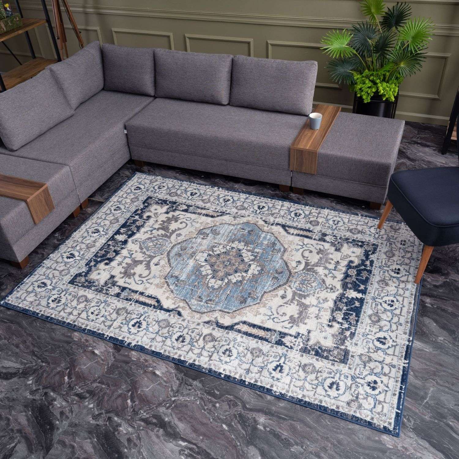 Montana Vintage Navy Rugs – 4040