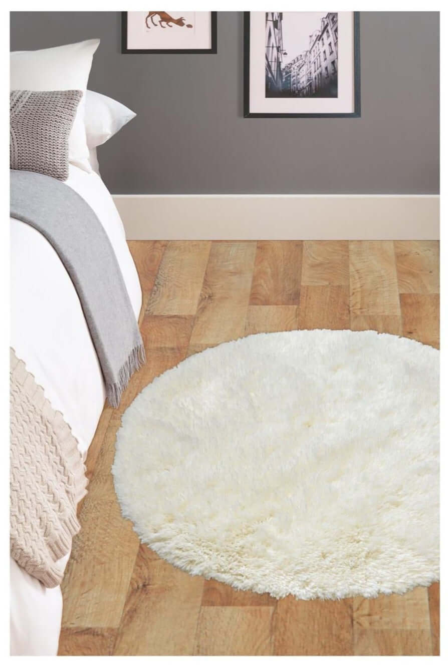 Soft Washable Ivory Shaggy Rug – SA-01