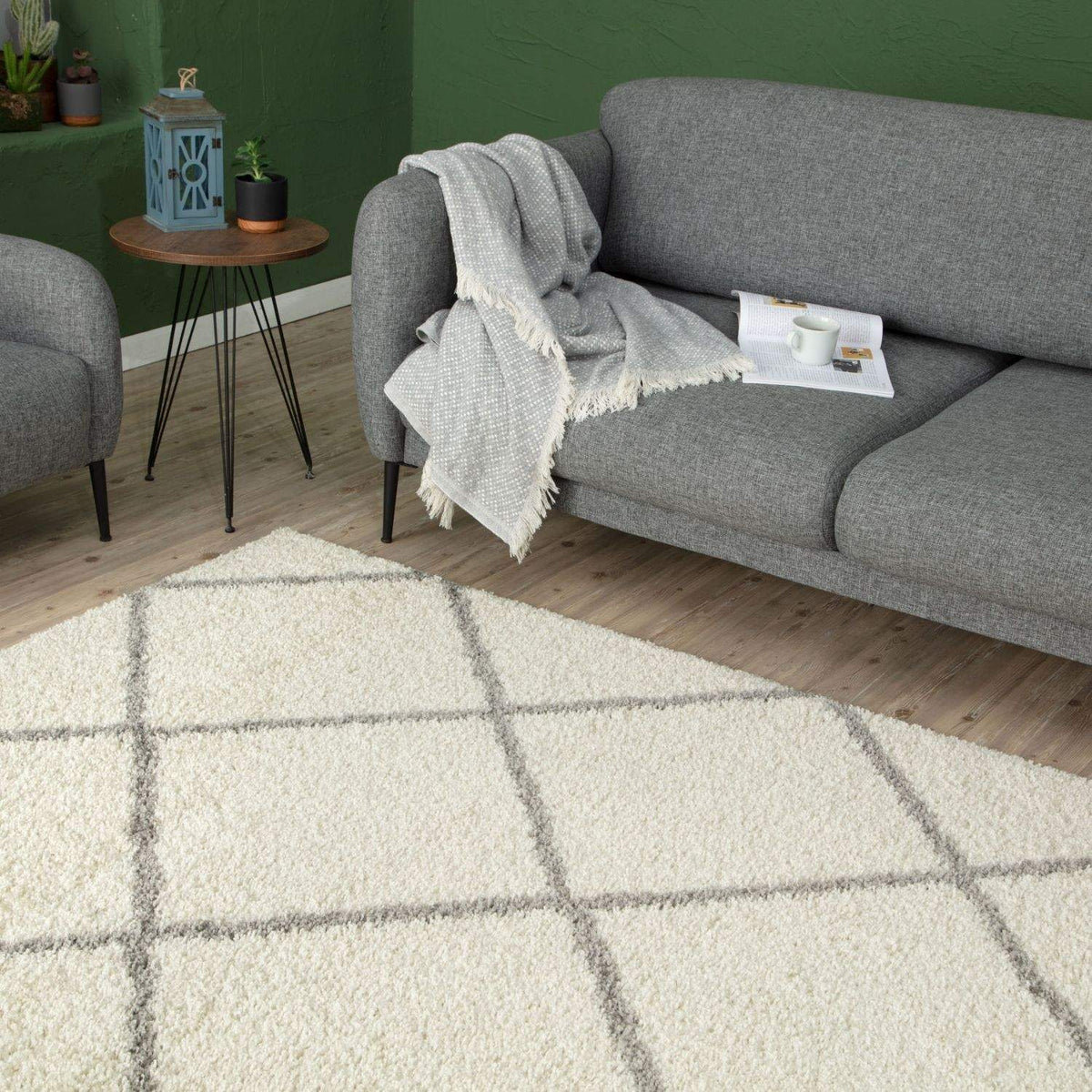 Moroccan Ivory Shaggy Rug – 500