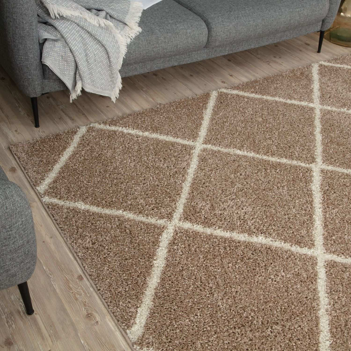 Moroccan Beige Shaggy Rug – 520