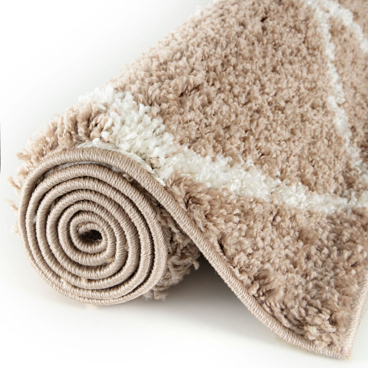 Moroccan Beige Shaggy Rug – 520