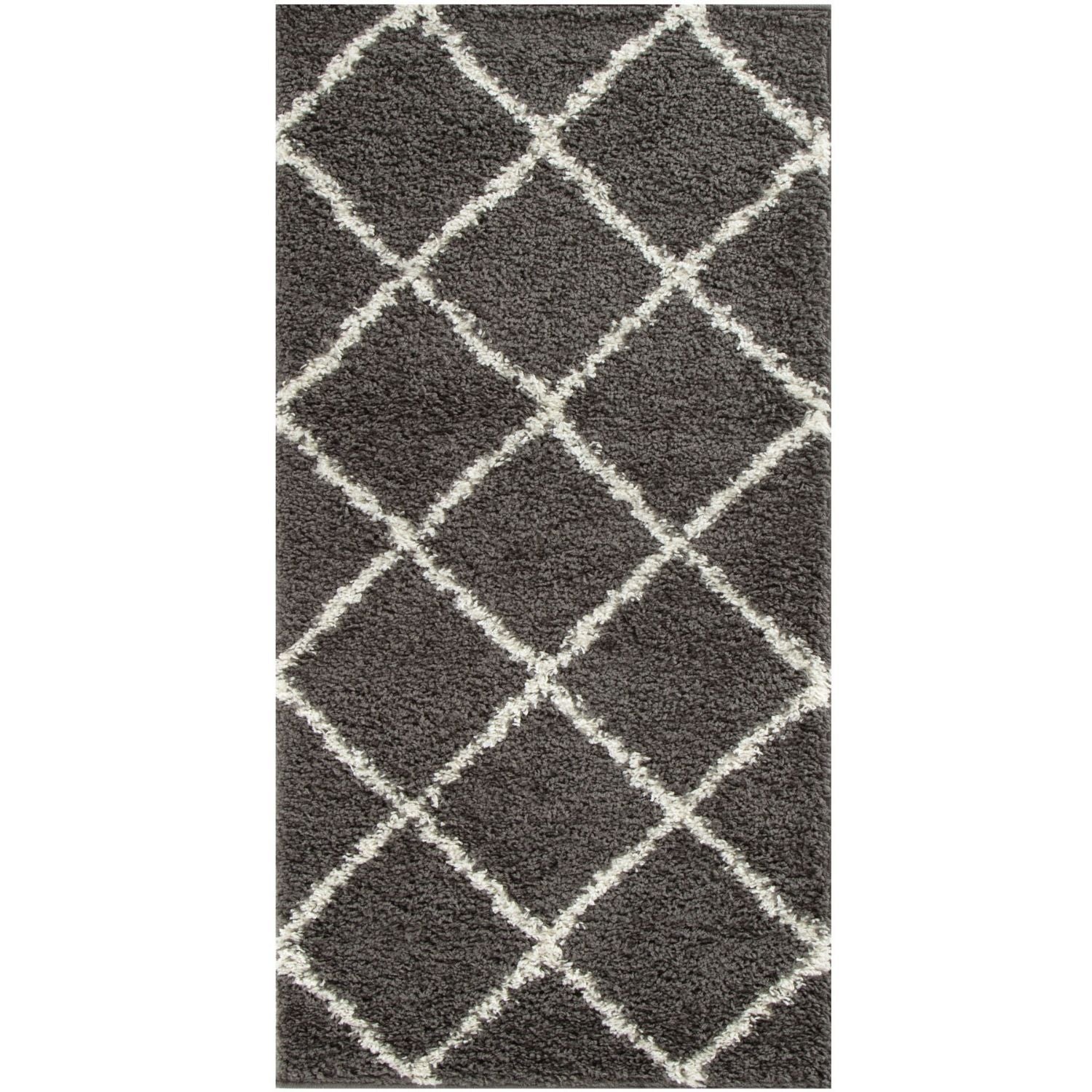 Moroccan Dark Grey Shaggy Rug – 540