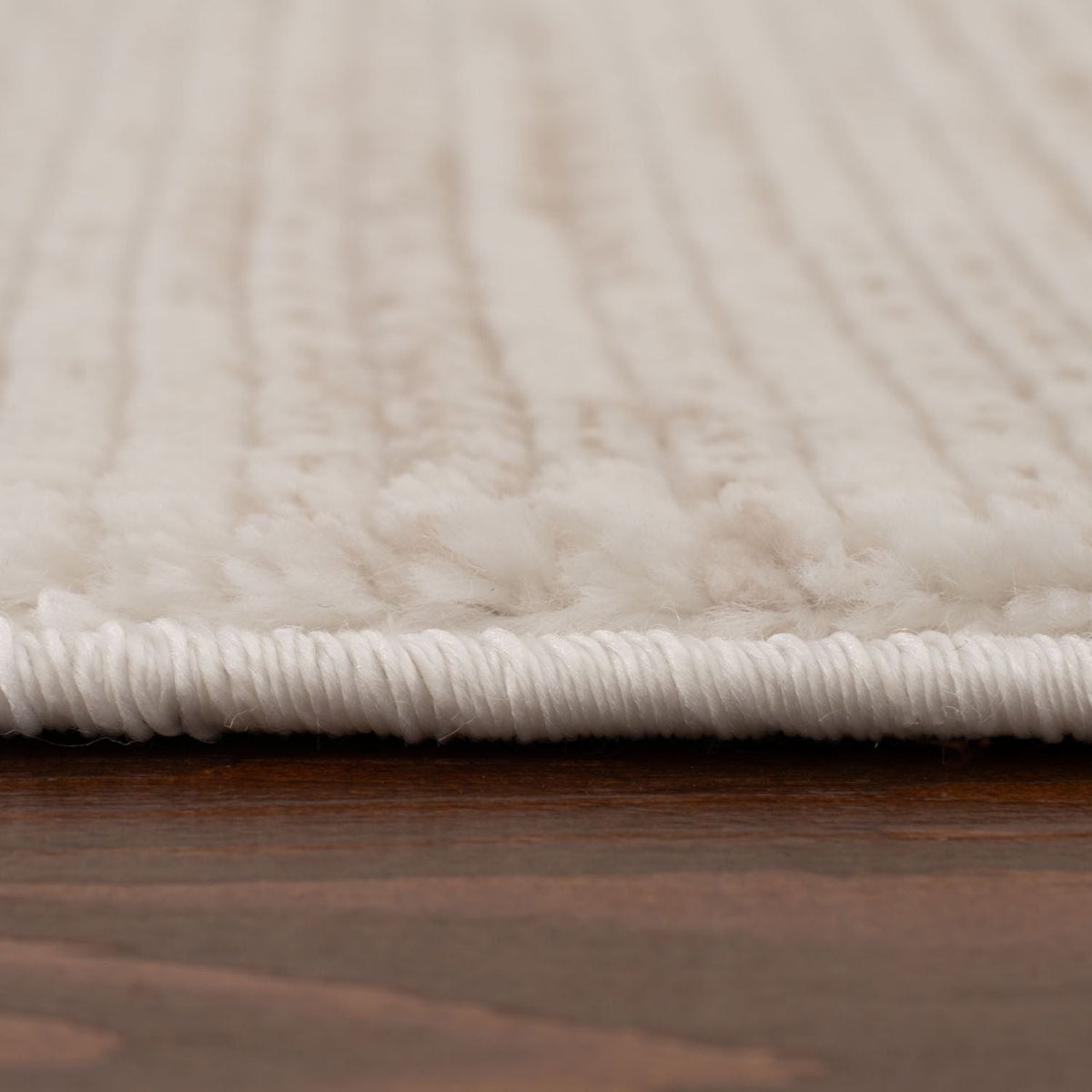 Carmel Cream-Beige Striped Rug – 6010