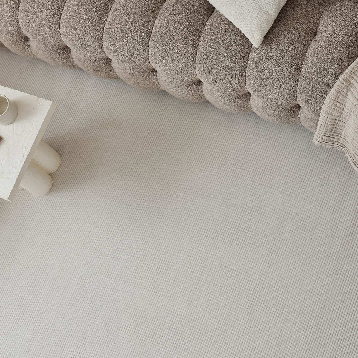 Carmel Cream Striped Rug – 6010