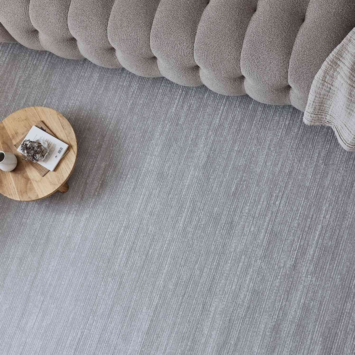 Carmel Grey-Cream Striped Rug – 6020