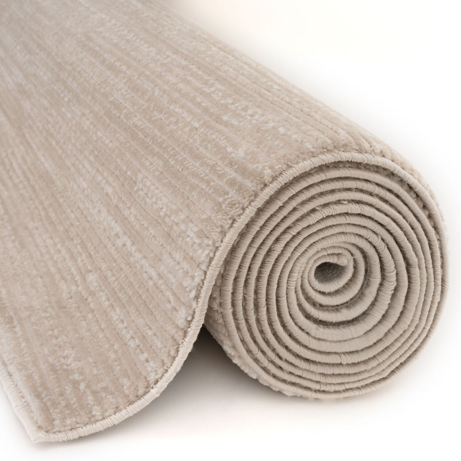 Carmel Beige-Cream Striped Rug – 6020