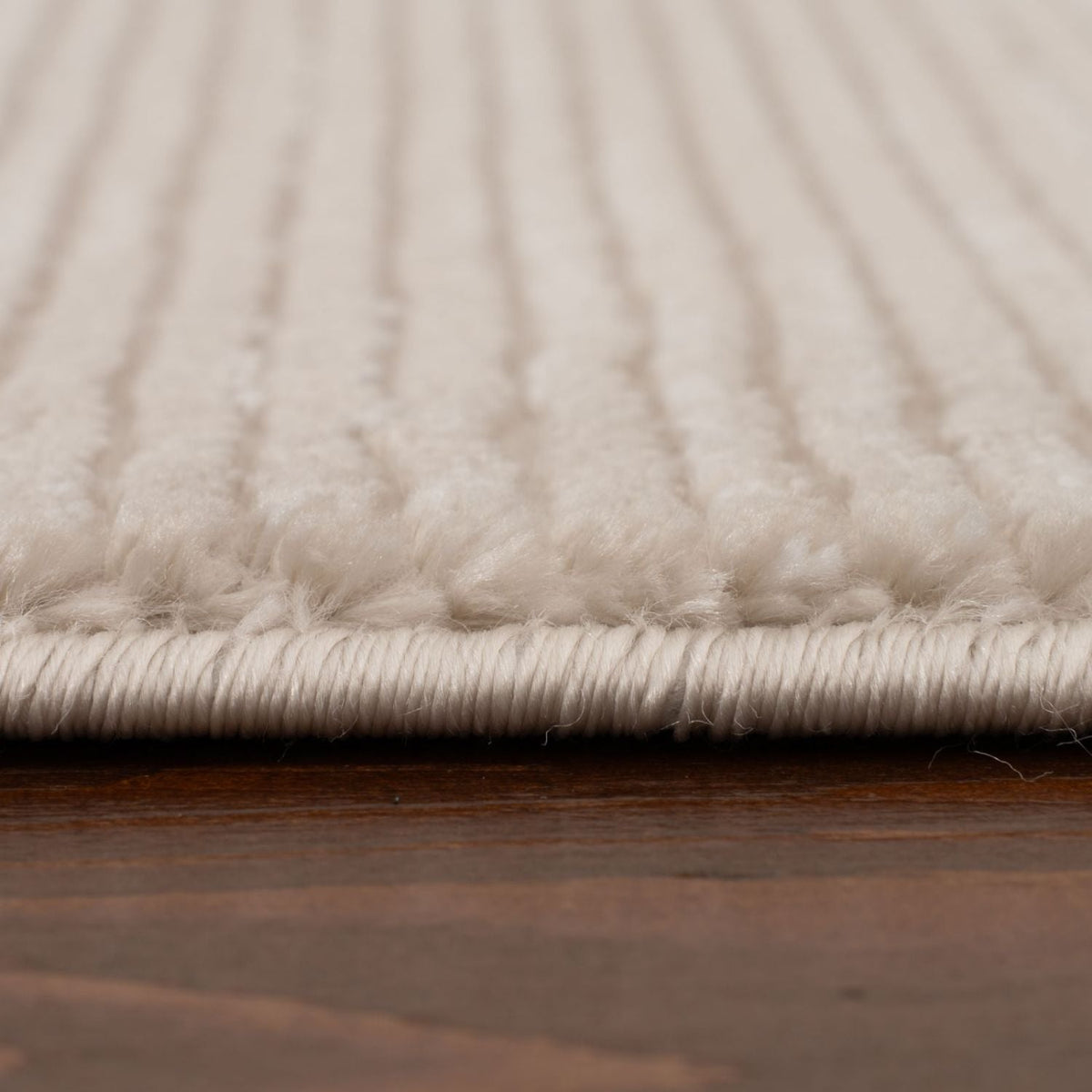 Carmel Beige-Cream Striped Rug – 6020