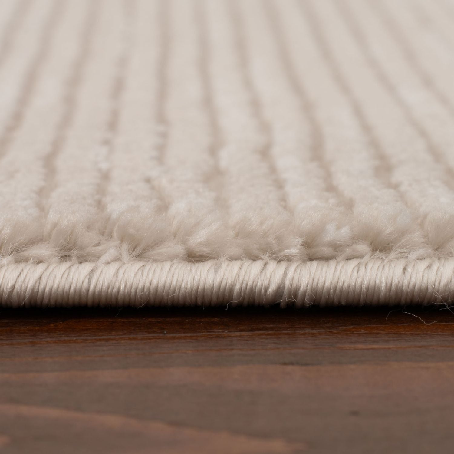 Carmel Beige-Cream Striped Rug – 6020