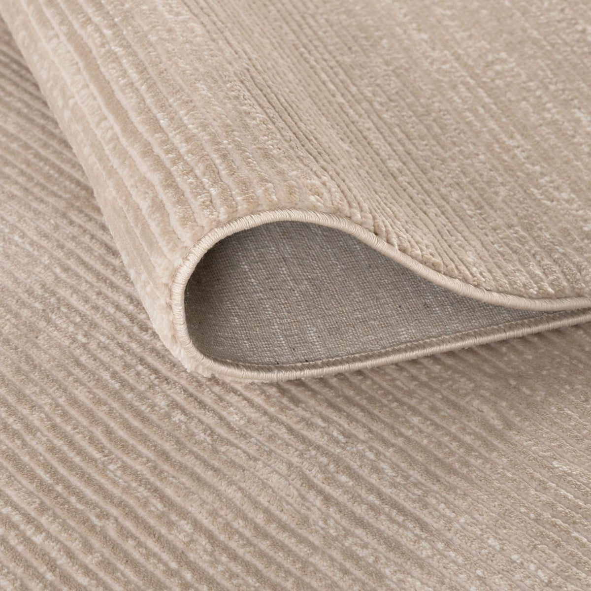 Carmel Beige-Cream Striped Rug – 6020