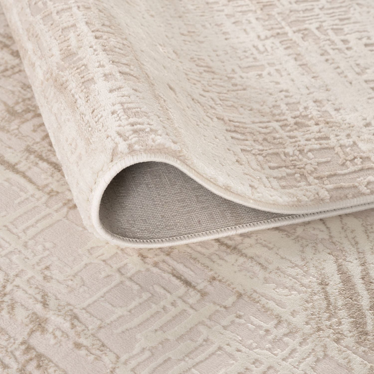 Carmel Cream-Beige Abstract Rug – 6030