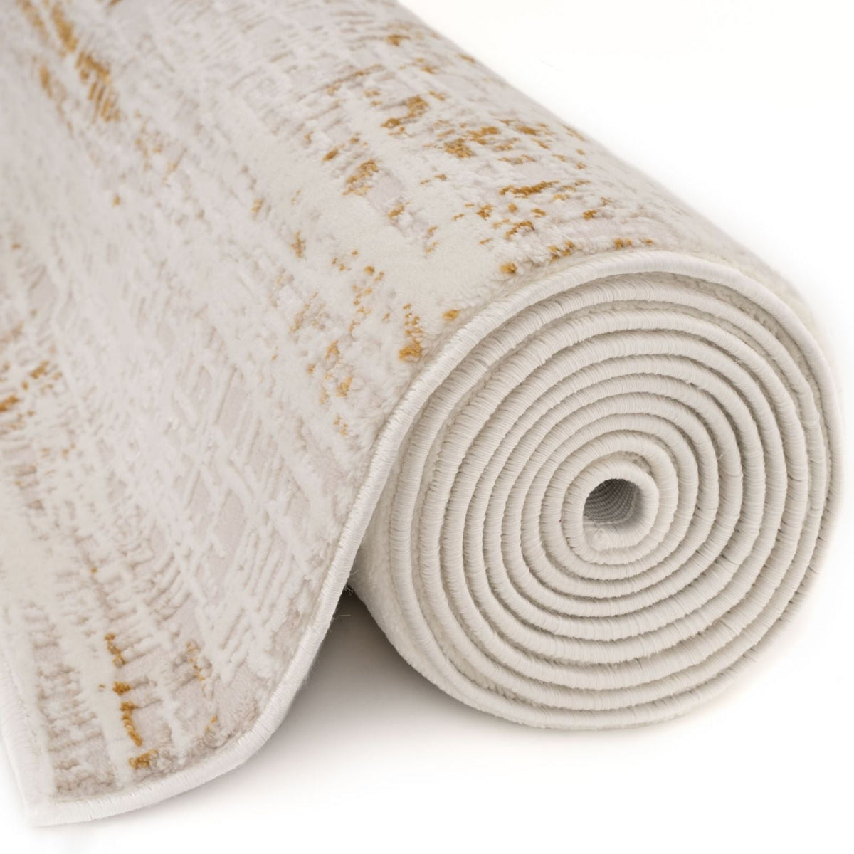 Carmel Cream-Gold Abstract Rug – 6030