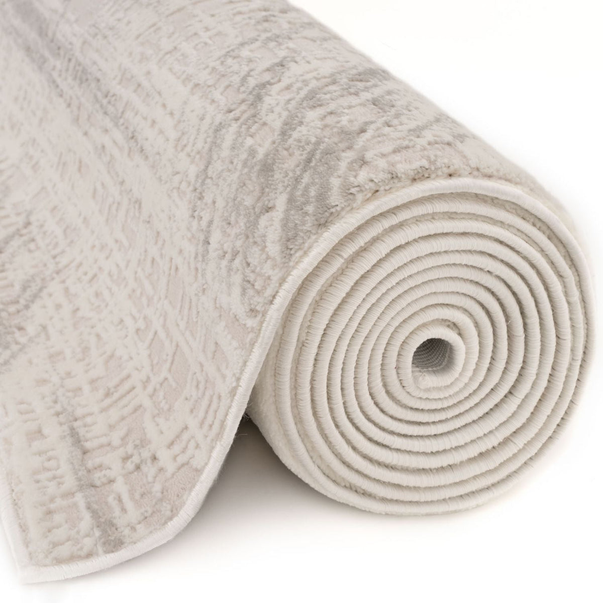 Carmel Cream-Grey Abstract Rug – 6030