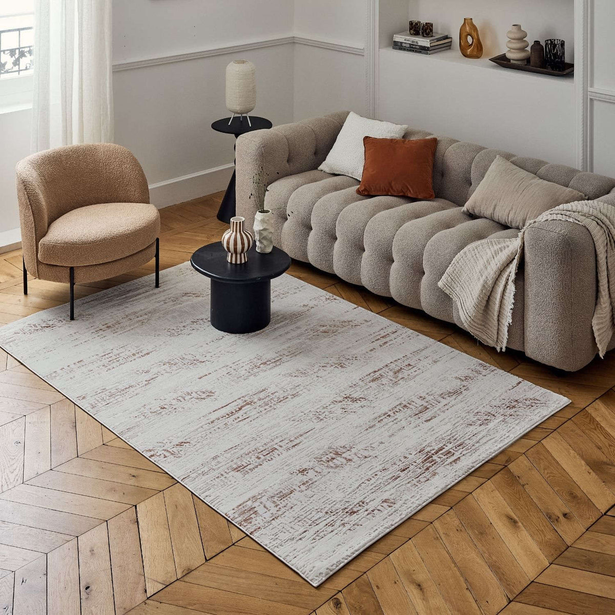 Carmel Cream-Terra Abstract Rug – 6030