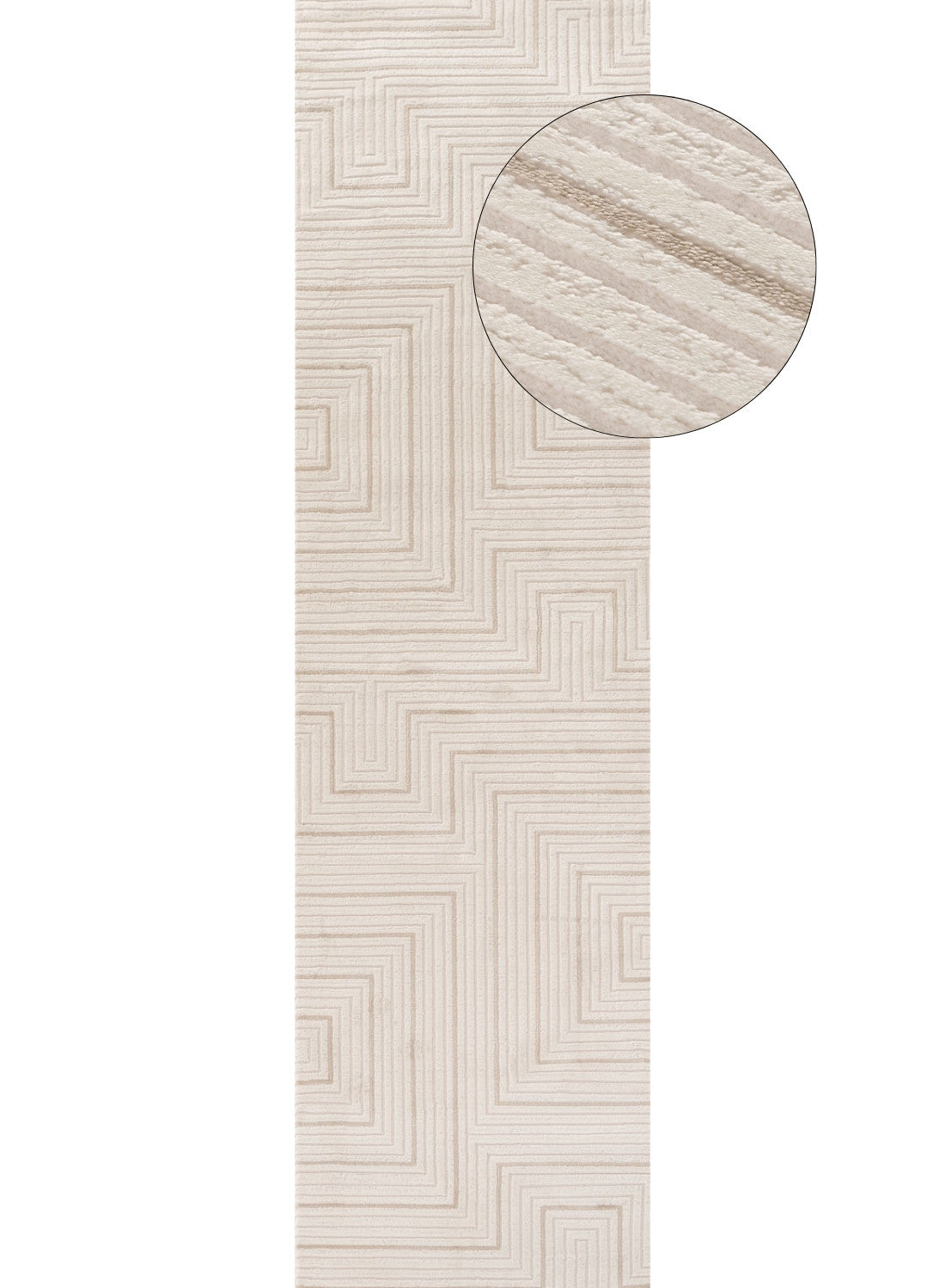Carmel Cream-Beige Geometric Rug – 6040