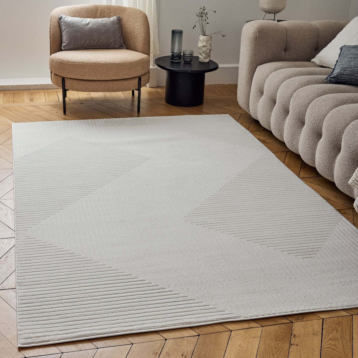 Carmel Cream Geometric Rug – 6040