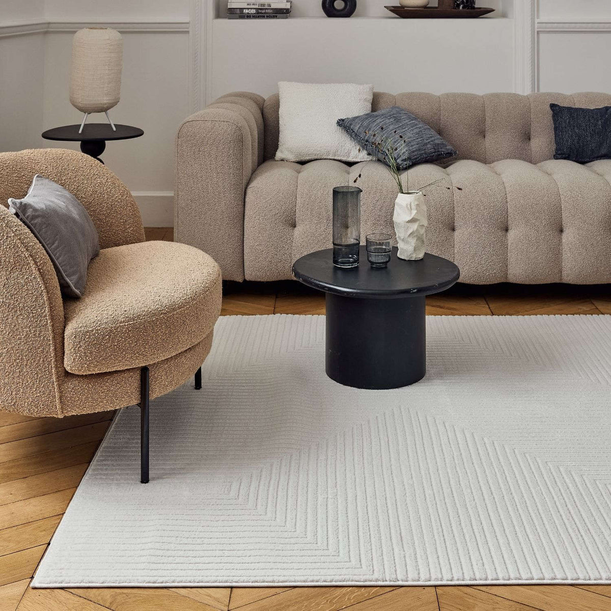 Carmel Cream Geometric Rug – 6040