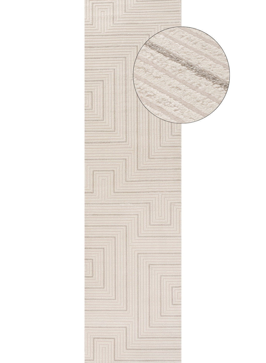 Carmel Cream-Grey Geometric Rug – 6040