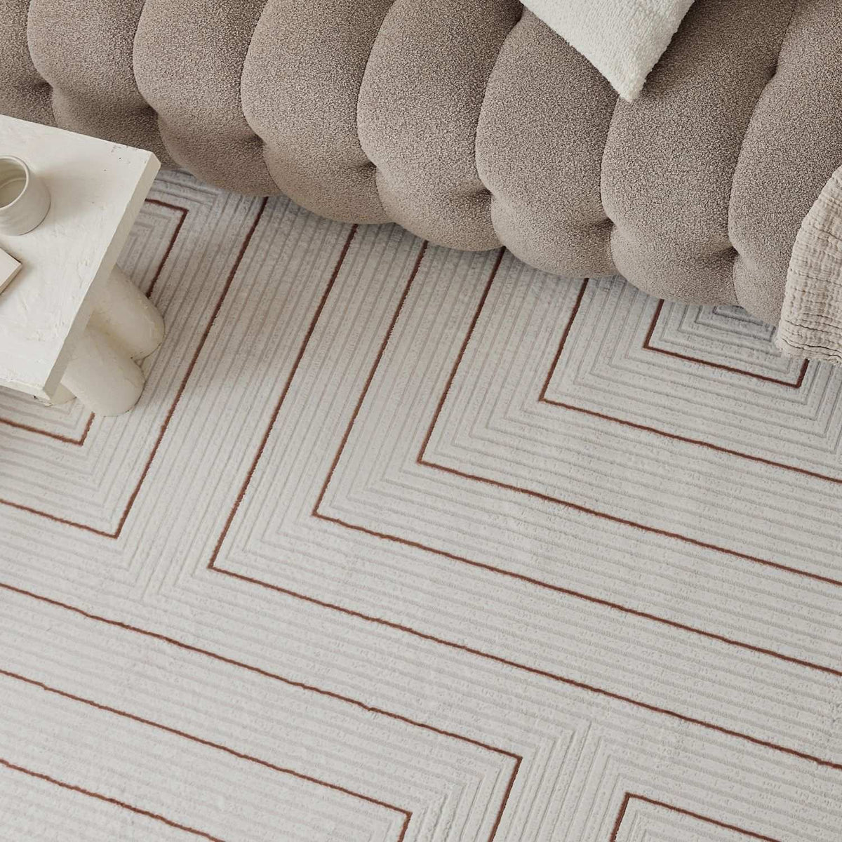 Carmel Cream-Terra Geometric Rug – 6040