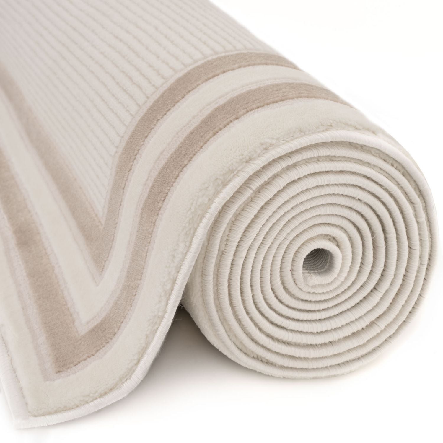 Carmel Cream-Beige Bordered Rug – 6060