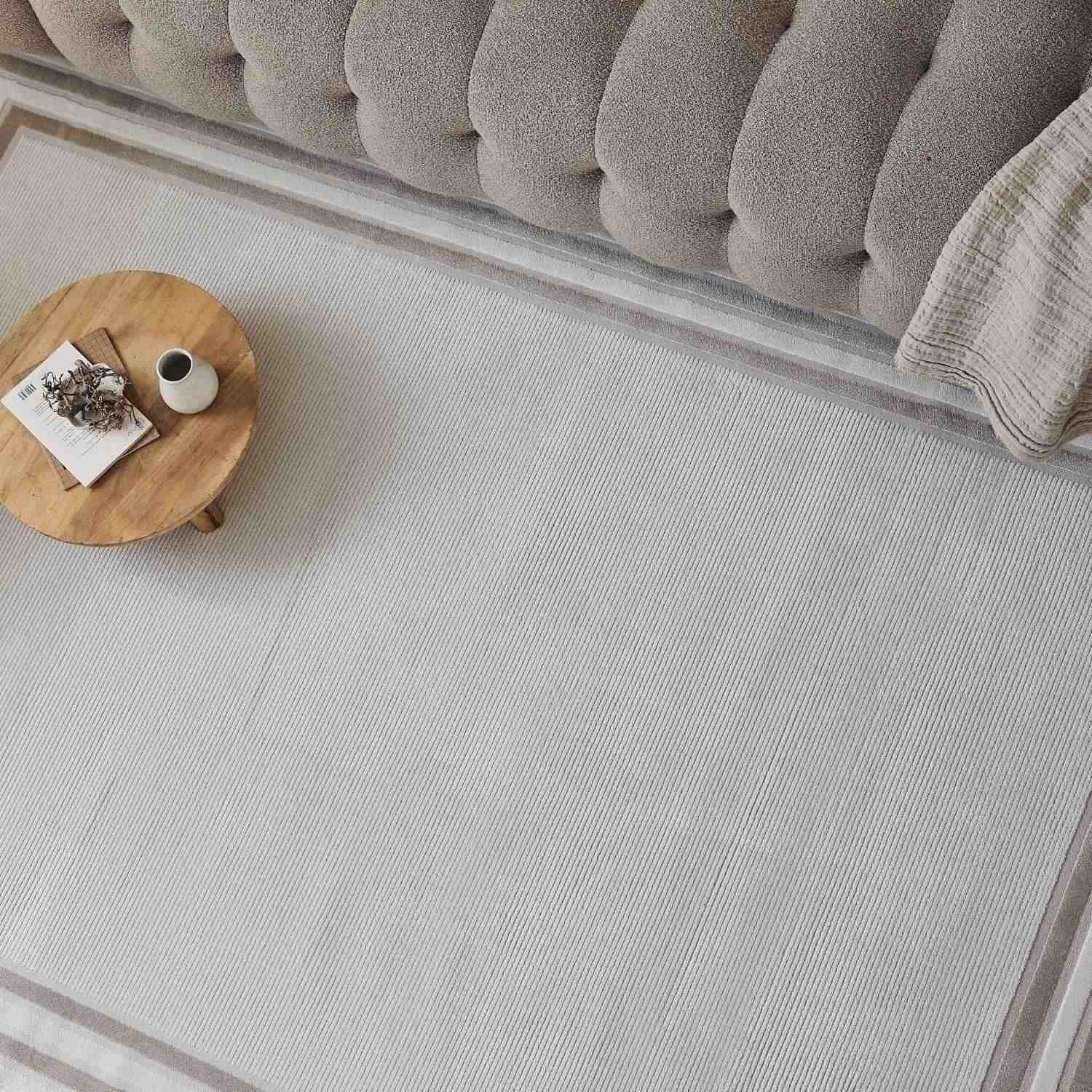 Carmel Cream-Beige Bordered Rug – 6060
